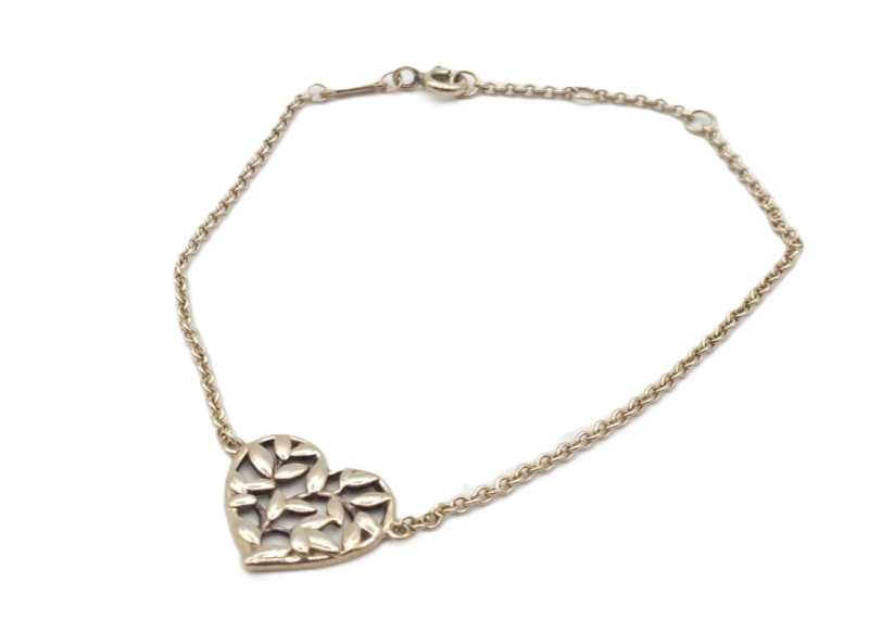 ティファニー買取 SV925 オリーブリーフ ハート ブレスレット